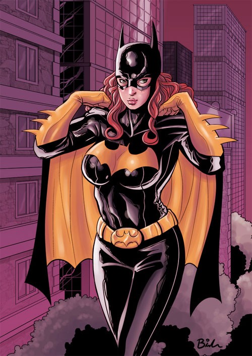 动漫英雄人物：蝙蝠女(Batgirl)插画欣赏