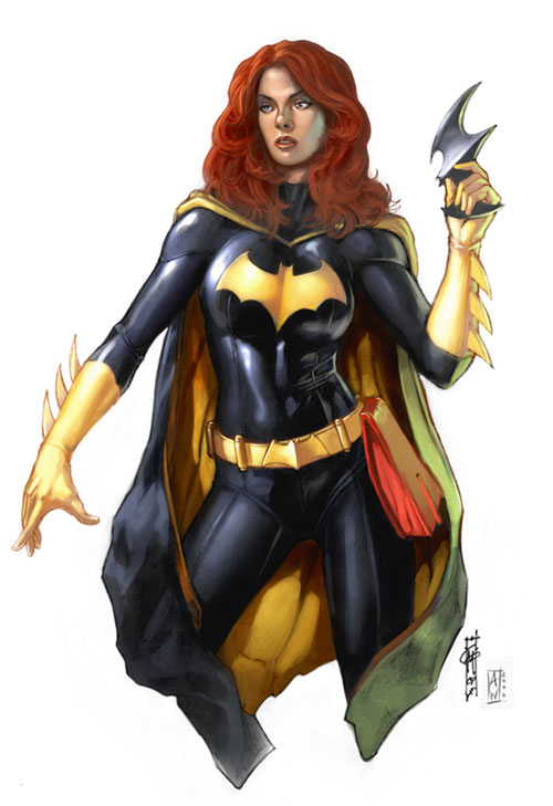 动漫英雄人物：蝙蝠女(Batgirl)插画欣赏