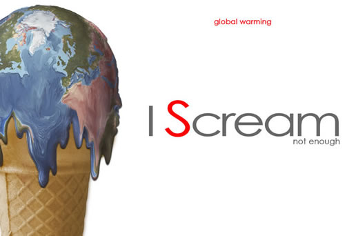 警示全球变暖公益海报设计欣赏