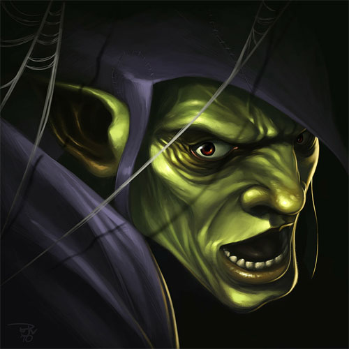 动漫人物插画：绿魔人(Green Goblin)