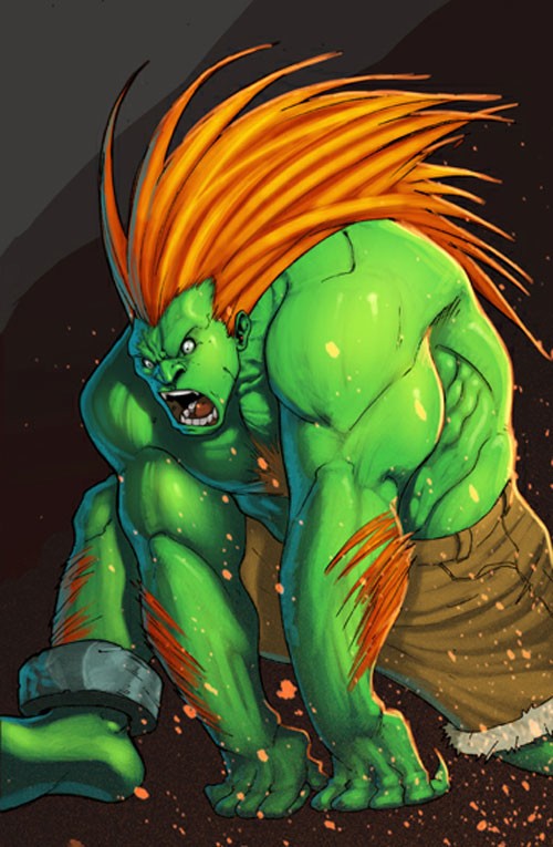 街霸游戏人物插画：Blanka