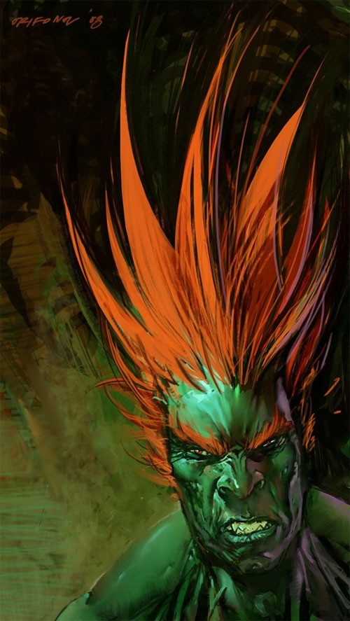 街霸游戏人物插画：Blanka