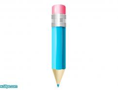 Photoshop制作一只精致的蓝色铅笔