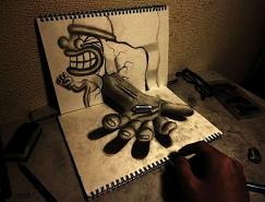 日本艺术家Nagai Hideyuki的3D立体素描画