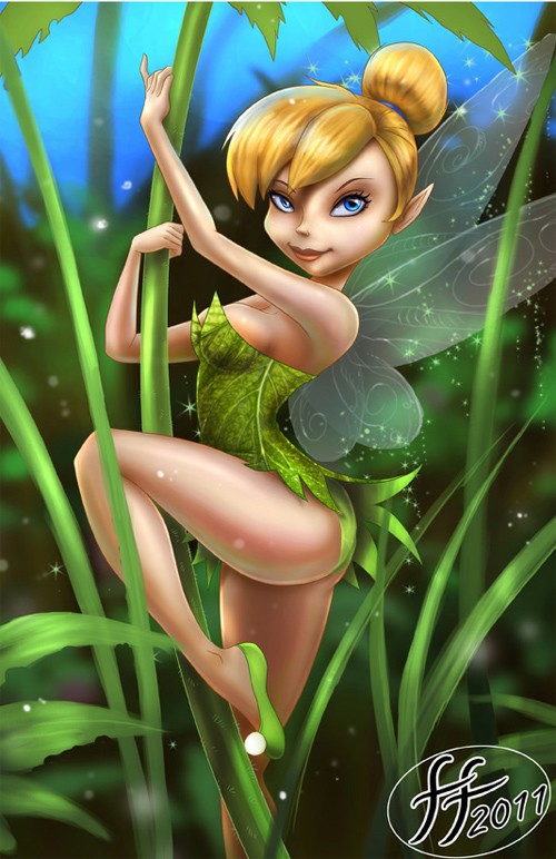 迪斯尼卡通人物插画：奇妙仙子(Tinker Bell)