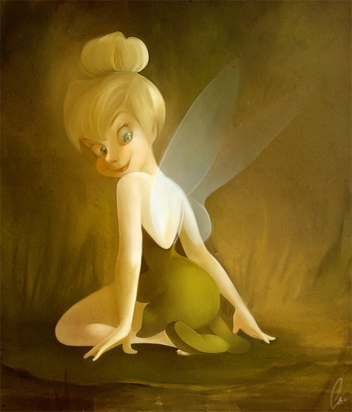 迪斯尼卡通人物插画：奇妙仙子(Tinker Bell)