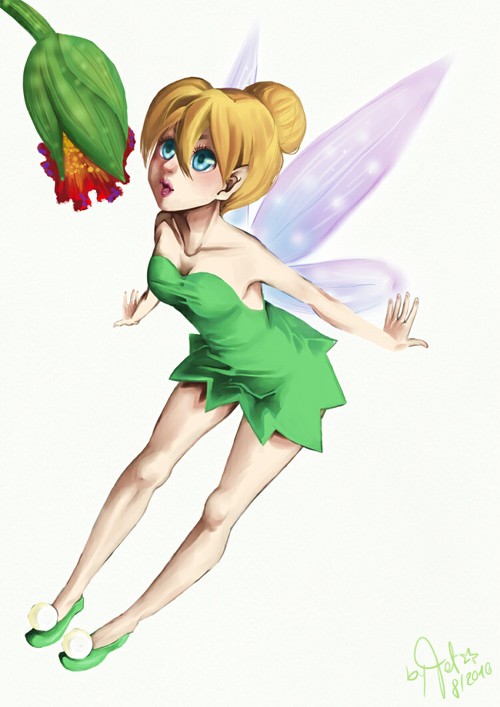 迪斯尼卡通人物插画：奇妙仙子(Tinker Bell)