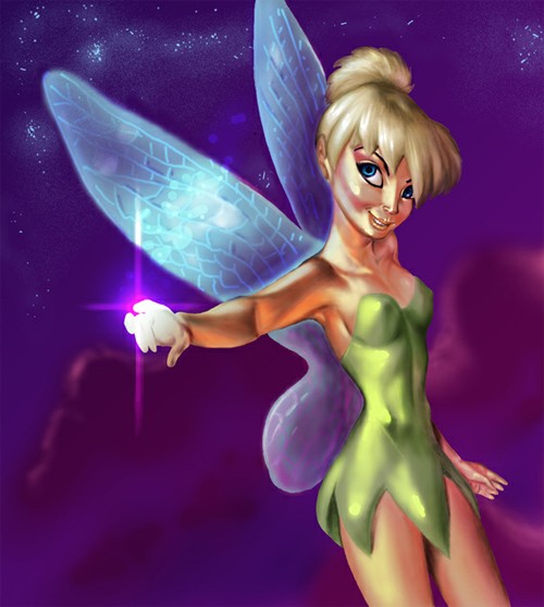 迪斯尼卡通人物插画：奇妙仙子(Tinker Bell)