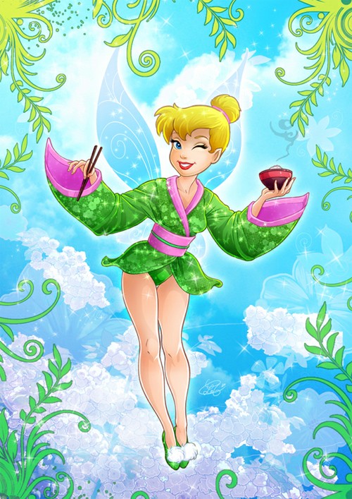 迪斯尼卡通人物插画：奇妙仙子(Tinker Bell)