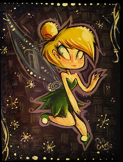 迪斯尼卡通人物插画：奇妙仙子(Tinker Bell)