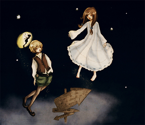 动漫人物插画欣赏：彼得·潘(Peter Pan)