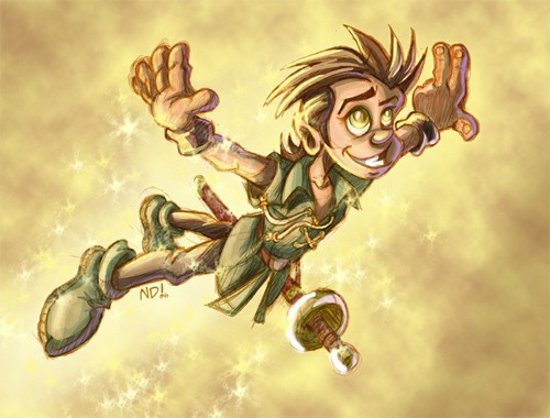 动漫人物插画欣赏：彼得·潘(Peter Pan)