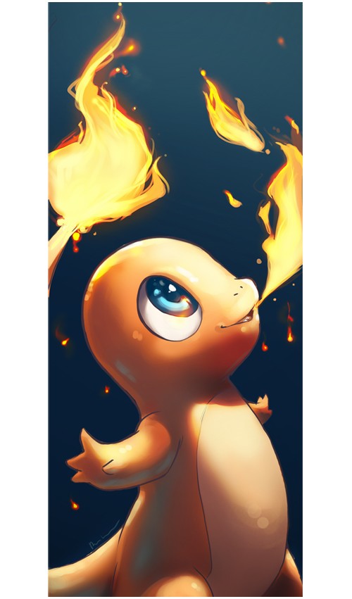 口袋妖怪角色插画: 小火龙charmander