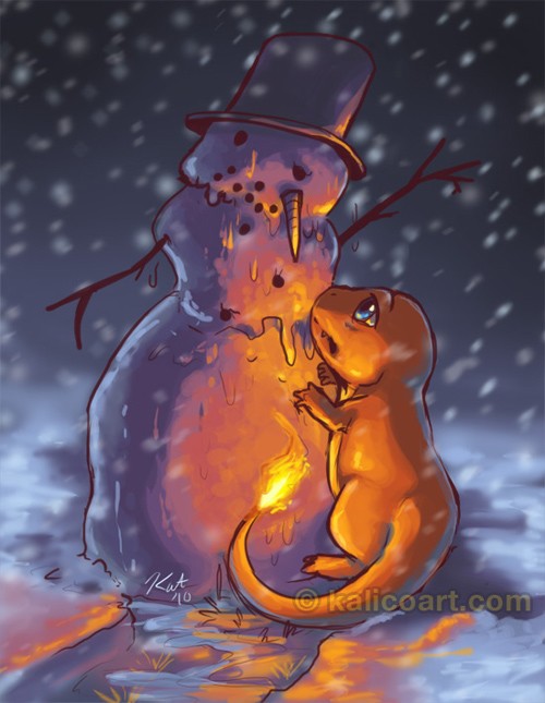 口袋妖怪角色插画: 小火龙charmander