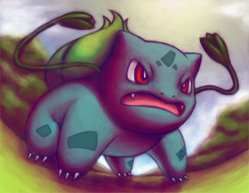 口袋妖怪角色插画: 妙蛙种子(Bulbasaur)