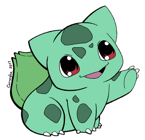 口袋妖怪角色插画: 妙蛙种子(Bulbasaur)