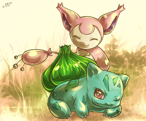 口袋妖怪角色插画: 妙蛙种子(Bulbasaur)