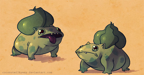 口袋妖怪角色插画: 妙蛙种子(Bulbasaur)