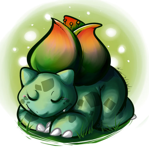 口袋妖怪角色插画: 妙蛙种子(Bulbasaur)