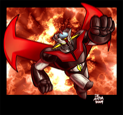 漫画人物插画：铁甲万能侠(Mazinger Z)