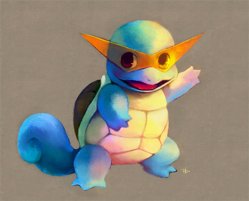 口袋妖怪角色插画: 杰尼龟(Squirtle)