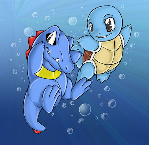 口袋妖怪角色插画: 杰尼龟(Squirtle)