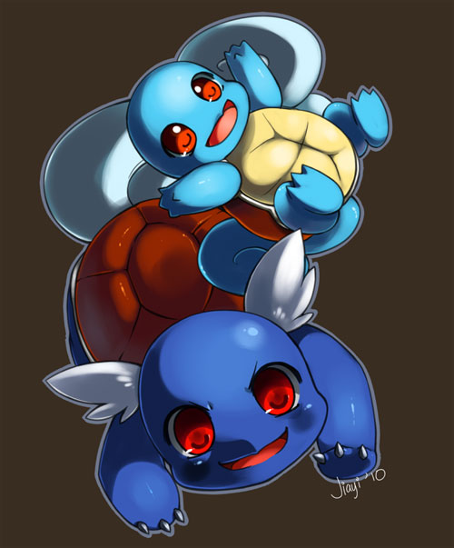 口袋妖怪角色插画: 杰尼龟(Squirtle)