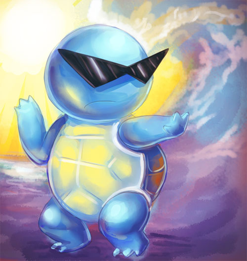 口袋妖怪角色插画: 杰尼龟(Squirtle)