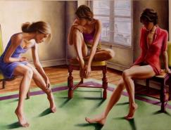 Annick Bouvattier人物油画作品