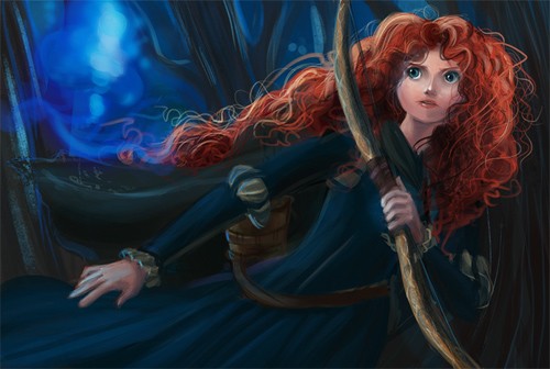 《勇敢传说》角色插画：玛瑞达（Merida）