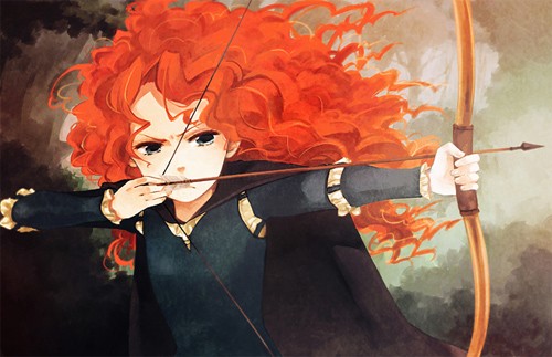 《勇敢传说》角色插画：玛瑞达（Merida）