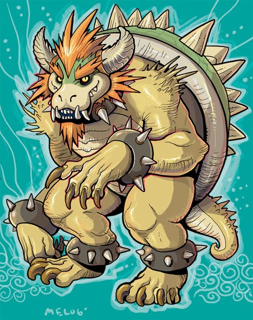 《超级玛丽》游戏角色插画：Bowser Koopa(库巴)