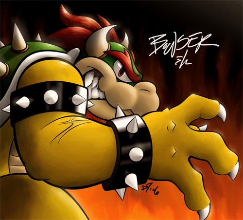 《超级玛丽》游戏角色插画：Bowser Koopa(库巴)