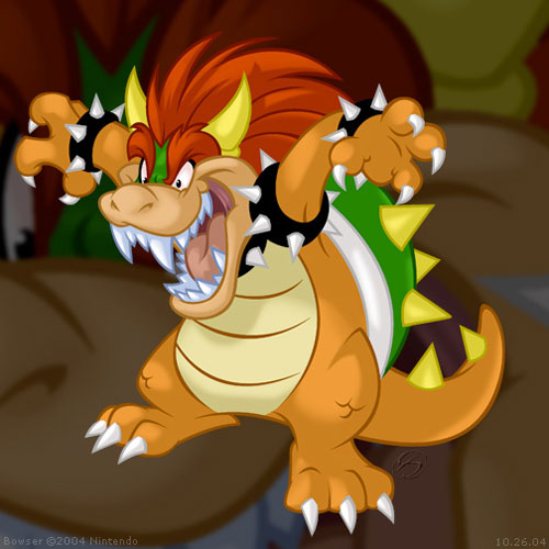 《超级玛丽》游戏角色插画：Bowser Koopa(库巴)