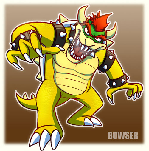 《超级玛丽》游戏角色插画：Bowser Koopa(库巴)