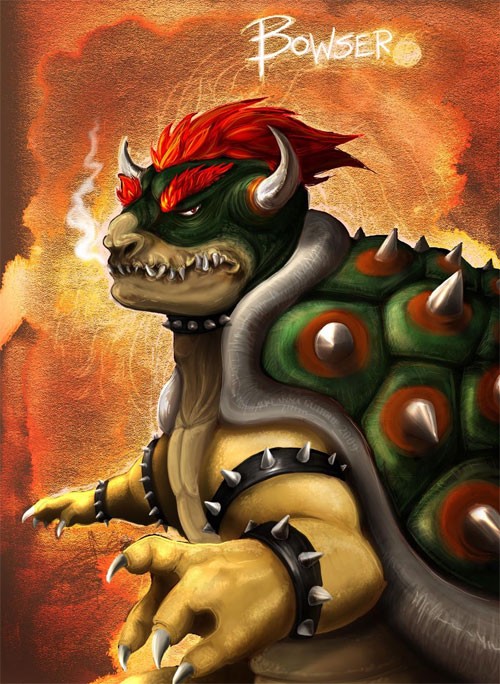 《超级玛丽》游戏角色插画：Bowser Koopa(库巴)