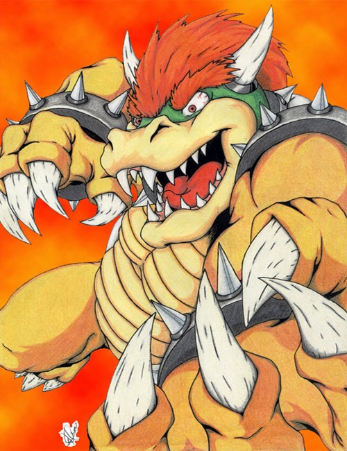 《超级玛丽》游戏角色插画：Bowser Koopa(库巴)