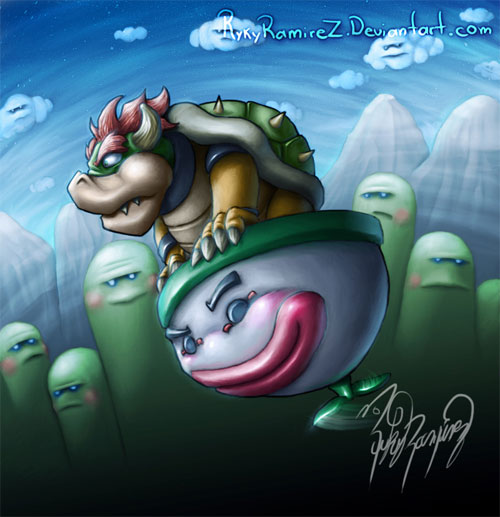 《超级玛丽》游戏角色插画：Bowser Koopa(库巴)