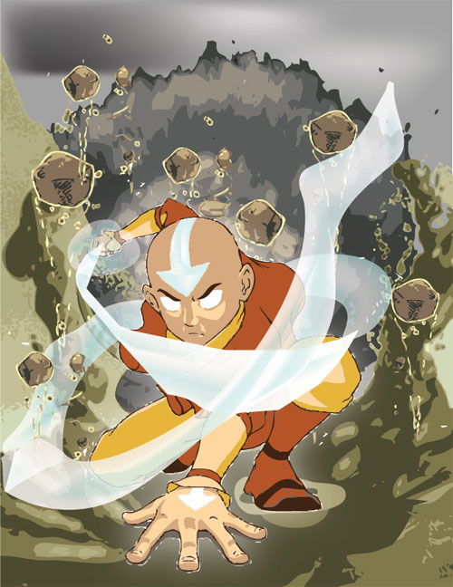 《降世神通：最后的气宗》动漫人物插画：Aang