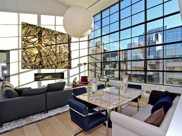 纽约现代豪华的顶层复式公寓设计