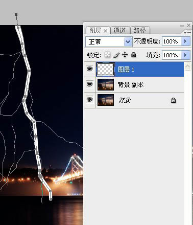 利用PS描边路径制作逼真的闪电