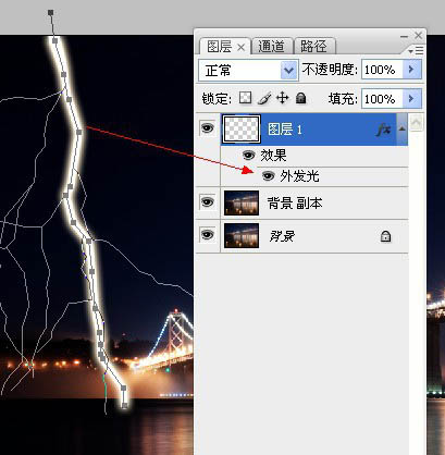 利用PS描边路径制作逼真的闪电