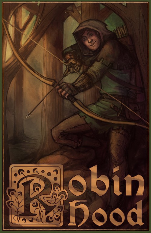 英雄人物插画：罗宾汉(Robin Hood)