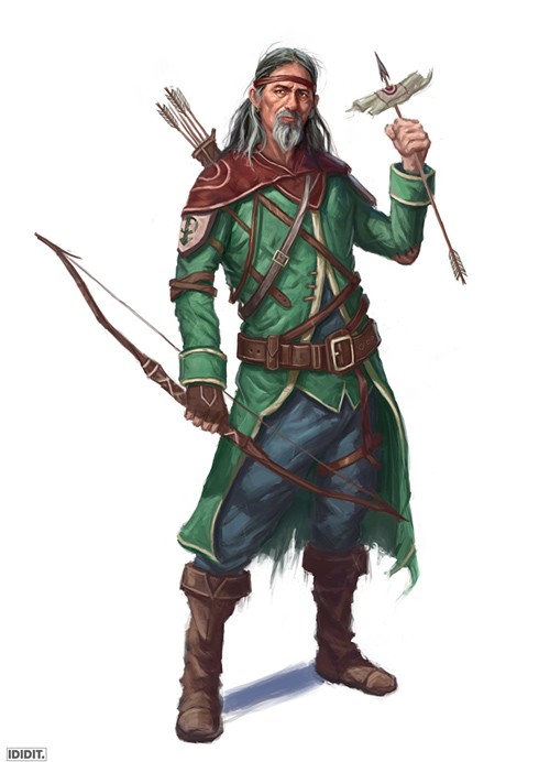 英雄人物插画：罗宾汉(Robin Hood)