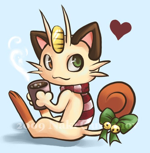 口袋妖怪角色插画: 喵喵(Meowth)