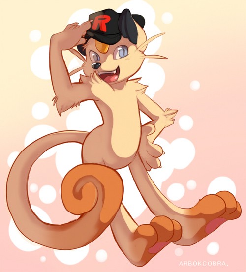 口袋妖怪角色插画: 喵喵(Meowth)