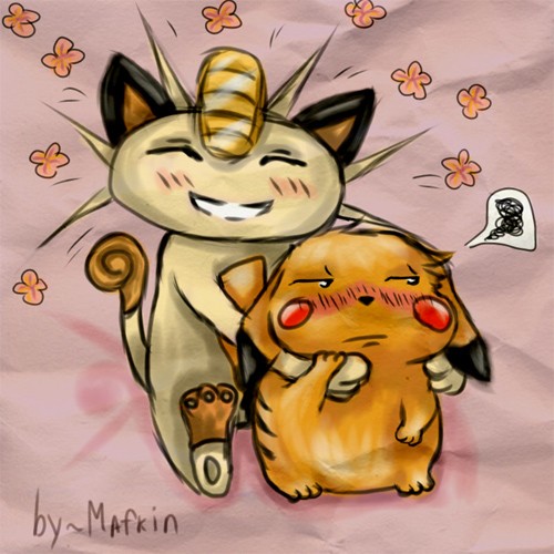 口袋妖怪角色插画: 喵喵(Meowth)