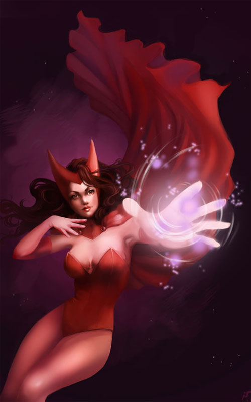 Marvel漫画人物: 红女巫(Scarlet Witch)