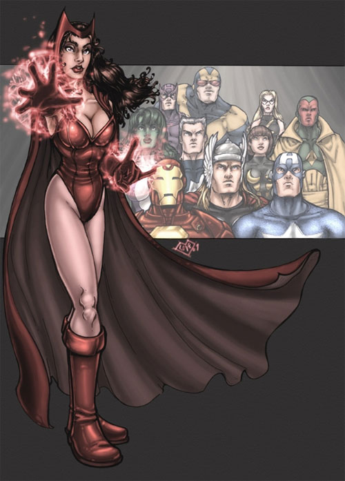 Marvel漫画人物: 红女巫(Scarlet Witch)