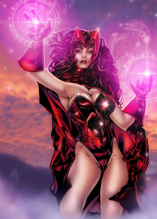 Marvel漫画人物: 红女巫(Scarlet Witch)